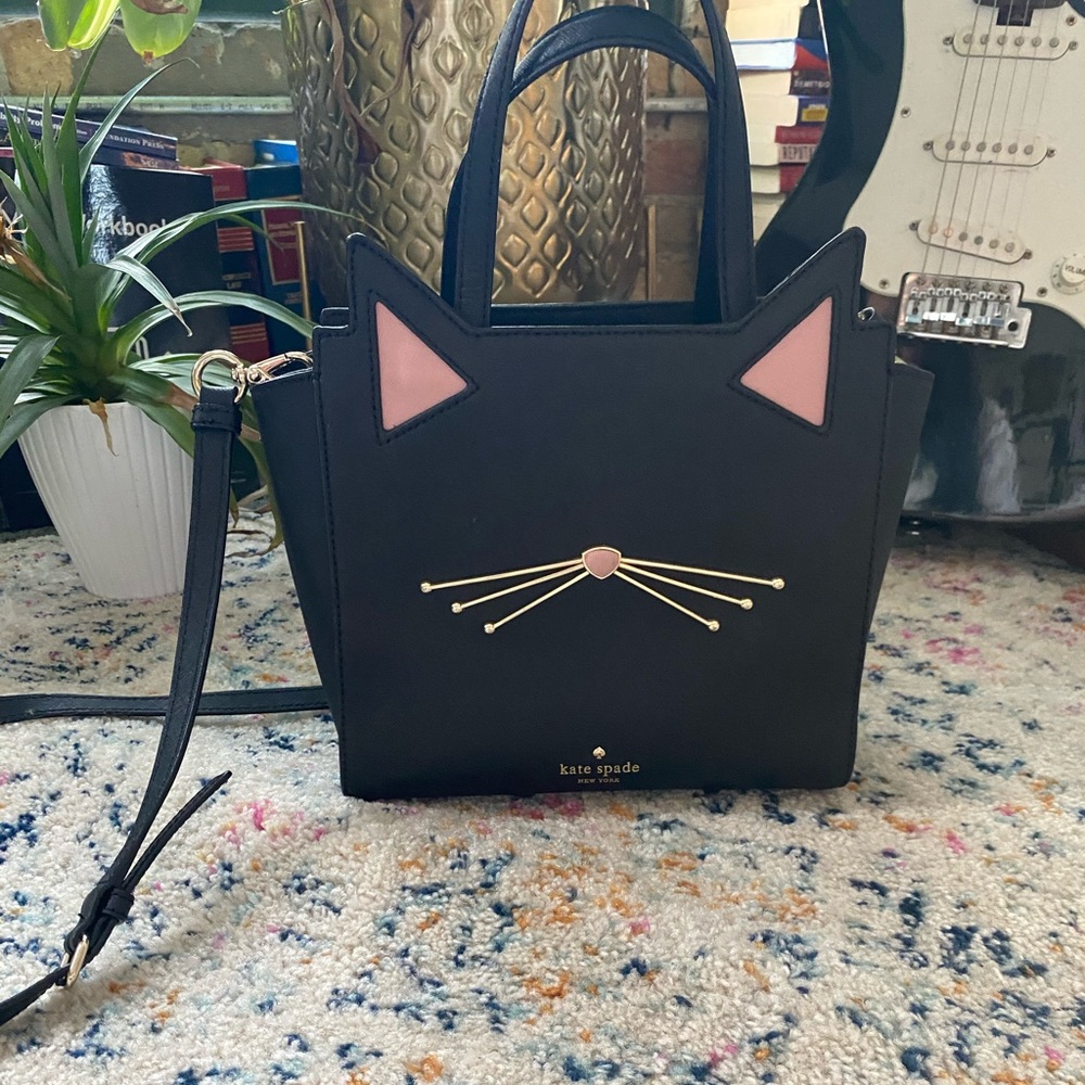 Kate spade top handle cat purse